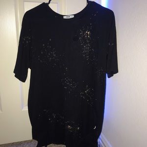 Unisex acid washed tee shirt